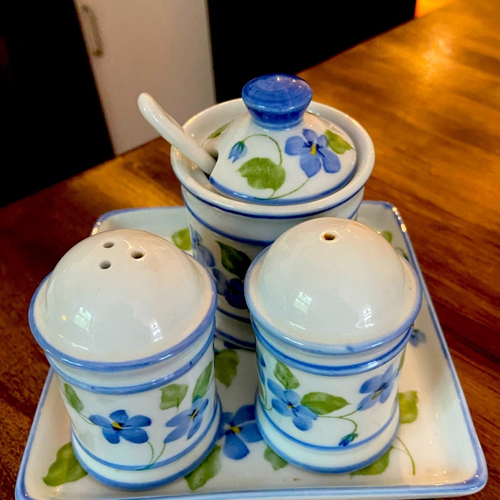 small glass cruet set